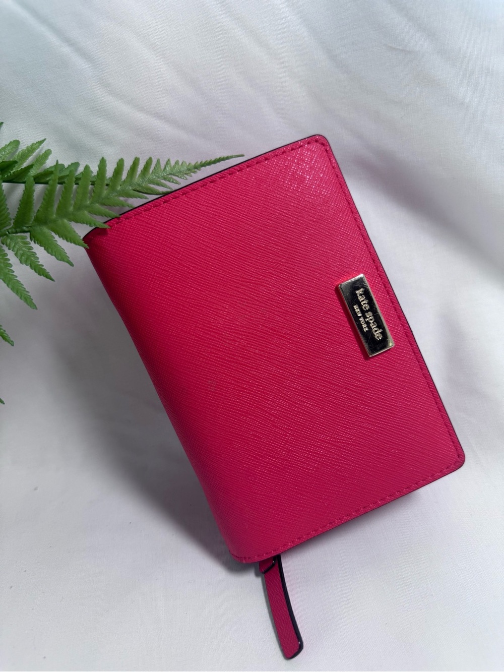 kate spade Hot Pink Saffiano Zip Around Wallet